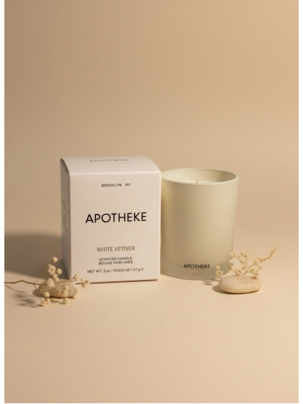 Apotheke WHITE VETIVER Hand-poured Scented Candle 2.0 Oz. Travel